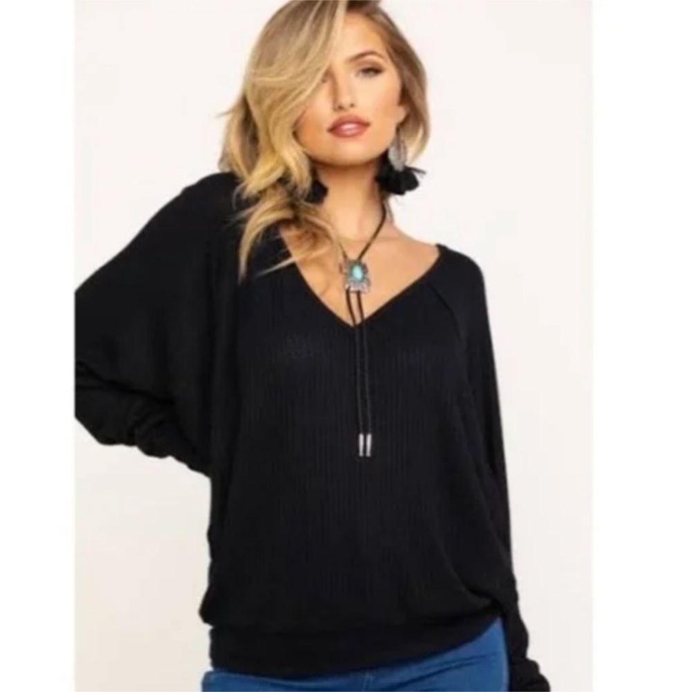 NWT Free People Santa Clara Top Black in Small